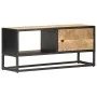 TV-Schrank mit geschnitzter Tür aus rauem Mangoholz, 90 x 30 x 40 cm von vidaXL, TV-Möbel - Ref: Foro24-320944, Preis: 112,35...