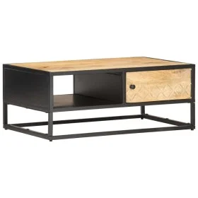 TV cabinet carved door rough mango wood 90x55x36 cm by vidaXL, Coffee table - Ref: Foro24-320946, Price: 181,02 €, Discount: %