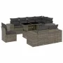 Gartenmöbel-Set 9-teilig mit grauen Polstern aus synthetischem Rattan von , Gartensets - Ref: Foro24-3269300, Preis: 665,66 €...