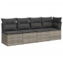 Gartenmöbel-Set 9-teilig mit grauen Polstern aus synthetischem Rattan von , Gartensets - Ref: Foro24-3269300, Preis: 643,08 €...