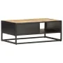 Mueble de TV puerta tallada madera de mango rugosa 90x55x36 cm de vidaXL, Mesas de centro - Ref: Foro24-320946, Precio: 181,0...