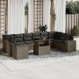 Set de sofás de jardín 11 pzas y cojines ratán sintético gris by , Garden sets - Ref: Foro24-3269410, Price: 710,02 €, Discou...