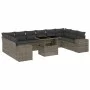 Set de sofás de jardín 11 pzas y cojines ratán sintético gris by , Garden sets - Ref: Foro24-3269410, Price: 711,08 €, Discou...