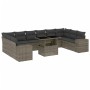 Set de sofás de jardín 11 pzas y cojines ratán sintético gris by , Garden sets - Ref: Foro24-3269410, Price: 710,02 €, Discou...