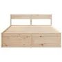 Solid pine wood bed frame with drawers 160x200 cm by , Beds and slatted bases - Ref: Foro24-3282342, Price: 279,21 €, Discoun...