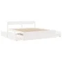 Solid pine wood bed frame with drawers 200x200 cm by , Beds and slatted bases - Ref: Foro24-3282337, Price: 408,47 €, Discoun...