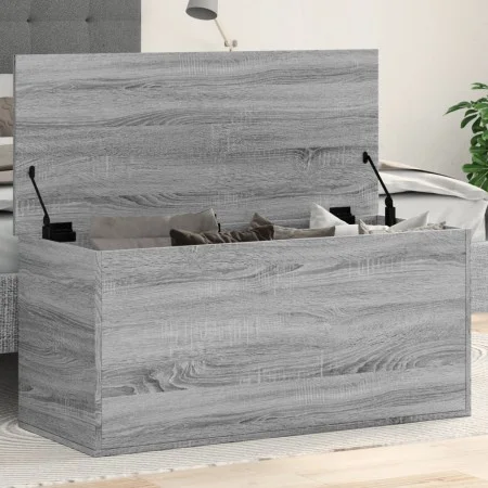Caja de almacenaje madera ingeniería gris Sonoma 100x42x46 cm by , Storage trunks - Ref: Foro24-840665, Price: 91,90 €, Disco...
