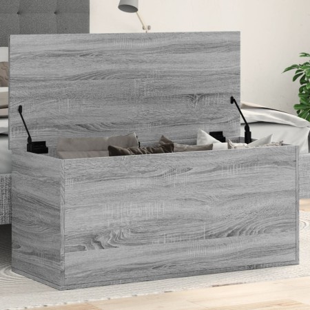 Caja de almacenaje madera ingeniería gris Sonoma 100x42x46 cm by , Storage trunks - Ref: Foro24-840665, Price: 93,67 €, Disco...