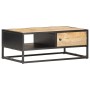TV-Schrank mit geschnitzter Tür aus rauem Mangoholz, 90 x 55 x 36 cm von vidaXL, Couchtisch - Ref: Foro24-320946, Preis: 183,...