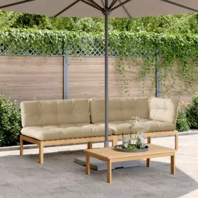 Set de sofás de palets de jardín y cojines 3 pzas madera acacia by , Outdoor sofas - Ref: Foro24-3209321, Price: 453,64 €, Di...