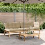 Set de sofás de palets de jardín y cojines 3 pzas madera acacia von , Outdoor-Sofas - Ref: Foro24-3209321, Preis: 464,36 €, R...