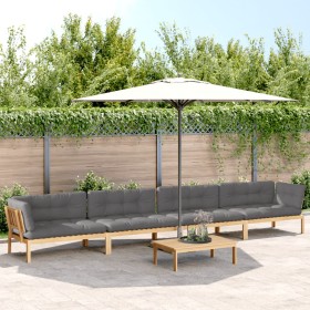 Garten-Palettensofa-Set mit 5-teiligen Kissen aus Akazienholz. von , Outdoor-Sofas - Ref: Foro24-3209380, Preis: 858,76 €, Ra...