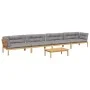 Set de sofás de palets de jardín y cojines 5 pzas madera acacia de , Sofás de exterior - Ref: Foro24-3209380, Precio: 845,91 ...
