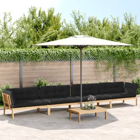 Garten-Palettensofa-Set mit 5-teiligen Kissen aus Akazienholz. von , Outdoor-Sofas - Ref: Foro24-3209382, Preis: 845,91 €, Ra...