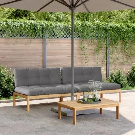 Sofás centrales de palets jardín y cojines 2 uds madera acacia by , Outdoor sofas - Ref: Foro24-3209356, Price: 358,40 €, Dis...
