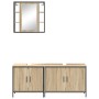 Juego de muebles de baño 3 pcs Marrón 60 x 30 x 60 cm