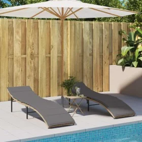Tumbonas con cojines 2 unidades ratán sintético beige von , Liegen - Ref: Foro24-3277305, Preis: 249,76 €, Rabatt: %
