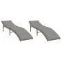 Tumbonas con cojines 2 unidades ratán sintético beige by , Loungers - Ref: Foro24-3277305, Price: 249,76 €, Discount: %