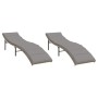 Tumbonas con cojines 2 unidades ratán sintético beige by , Loungers - Ref: Foro24-3277305, Price: 194,70 €, Discount: %