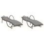 Tumbonas con cojines 2 unidades ratán sintético beige by , Loungers - Ref: Foro24-3277311, Price: 364,48 €, Discount: %