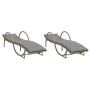 Tumbonas con cojines 2 unidades ratán sintético beige by , Loungers - Ref: Foro24-3277311, Price: 283,27 €, Discount: %