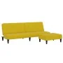 Zweiplätziges Schlafsofa mit gelbem Samt-Hocker. von , Sofas - Ref: Foro24-3258096, Preis: 298,79 €, Rabatt: %