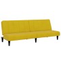 Sofá cama de 2 plazas con taburete terciopelo amarillo de , Sofás - Ref: Foro24-3258096, Precio: 293,23 €
