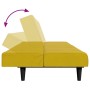 Sofá cama de 2 plazas con taburete terciopelo amarillo de , Sofás - Ref: Foro24-3258096, Precio: 293,23 €