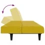 Zweiplätziges Schlafsofa mit gelbem Samt-Hocker. von , Sofas - Ref: Foro24-3258096, Preis: 298,79 €, Rabatt: %