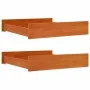 Cajones de cama 2 uds madera maciza de pino marrón cera de , Camas y accesorios - Ref: Foro24-847171, Precio: 83,84 €, Descue...