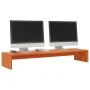 Massive Kiefernholz-Monitorständer in brauner Wachsoptik, 100x27x15 cm. von , Computersockel und -erhöhungen - Ref: Foro24-84...