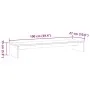 Soporte de monitor madera maciza pino marrón cera 100x27x15 cm by , Computer bases and risers - Ref: Foro24-847165, Price: 31...