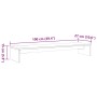 Soporte de monitor madera maciza pino marrón cera 100x27x15 cm by , Computer bases and risers - Ref: Foro24-847165, Price: 32...
