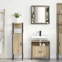 Juego de muebles de baño 3 pcs Marrón 33 x 33 x 120.5 cm