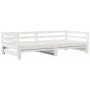 Massives Kiefernholz-Tagesbett in Weiß 90x200 cm von , Betten und Lattenroste - Ref: Foro24-840142, Preis: 148,37 €, Rabatt: %