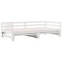 Massives Kiefernholz-Tagesbett in Weiß 90x200 cm von , Betten und Lattenroste - Ref: Foro24-840142, Preis: 148,32 €, Rabatt: %