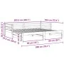 Massives Kiefernholz-Tagesbett in Weiß 90x200 cm von , Betten und Lattenroste - Ref: Foro24-840142, Preis: 148,37 €, Rabatt: %