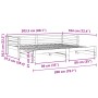 Massives Kiefernholz-Tagesbett in Weiß 90x200 cm von , Betten und Lattenroste - Ref: Foro24-840142, Preis: 148,32 €, Rabatt: %