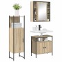 Juego de muebles de baño 3 pcs Marrón 33 x 33 x 120.5 cm