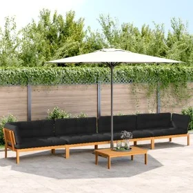 Set de sofás de palets de jardín y cojines 5 pzas madera acacia by , Outdoor sofas - Ref: Foro24-3209508, Price: 882,13 €, Di...