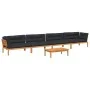 Set de sofás de palets de jardín y cojines 5 pzas madera acacia by , Outdoor sofas - Ref: Foro24-3209508, Price: 882,13 €, Di...
