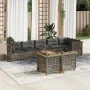 Set de muebles de jardín 9 pzas y cojines ratán sintético gris by , Garden sets - Ref: Foro24-3261897, Price: 748,74 €, Disco...