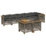 Gartenmöbel-Set 9-teilig mit grauen Polstern aus synthetischem Rattan von , Gartensets - Ref: Foro24-3261897, Preis: 748,74 €...