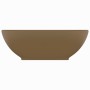 Luxuriöses ovales Waschbecken aus mattcremefarbener Keramik, 40 x 33 cm von vidaXL, Sinkt - Ref: Foro24-146930, Preis: 56,62 ...