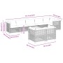 Gartenmöbel-Set 9-teilig mit grauen Polstern aus synthetischem Rattan von , Gartensets - Ref: Foro24-3261897, Preis: 763,13 €...