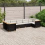 Gartensofagarnitur 7-teilig mit schwarzen Polstern aus synthetischem Rattan von , Gartensets - Ref: Foro24-3261971, Preis: 53...