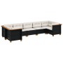 Gartensofagarnitur 7-teilig mit schwarzen Polstern aus synthetischem Rattan von , Gartensets - Ref: Foro24-3261971, Preis: 53...