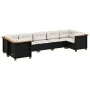 Set de sofás de jardín 7 pzas con cojines ratán sintético negro by , Garden sets - Ref: Foro24-3261971, Price: 553,05 €, Disc...