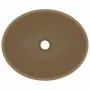 Lavabo de lujo ovalado cerámica crema mate 40x33 cm de vidaXL, Lavabos - Ref: Foro24-146930, Precio: 48,05 €, Descuento: %