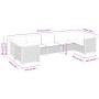 Gartensofagarnitur 7-teilig mit schwarzen Polstern aus synthetischem Rattan von , Gartensets - Ref: Foro24-3261971, Preis: 53...